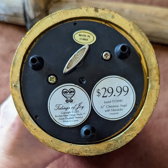 Brothers Sisters Design Studio Musical Christmas Angel W Mandolin - Picture 5 of 7